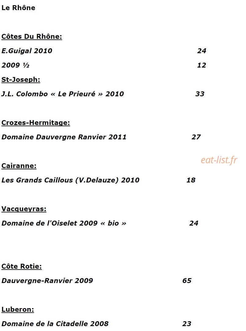 La Table d' Aranda — carte page 12