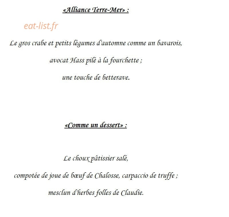 La Table d' Aranda — carte page 2