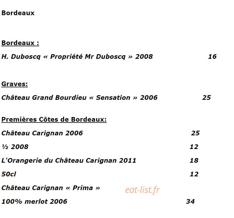 La Table d' Aranda — carte page 18