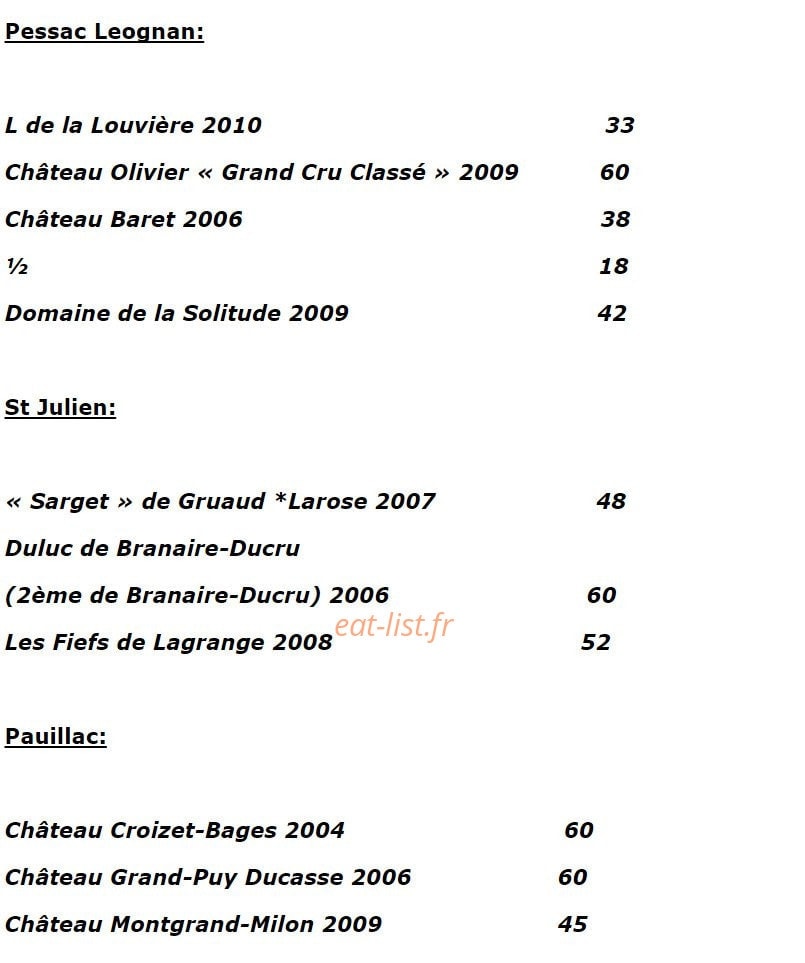 La Table d' Aranda — carte page 20