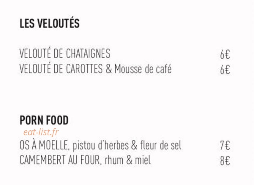 Le Bar de la Plage — carte page 2