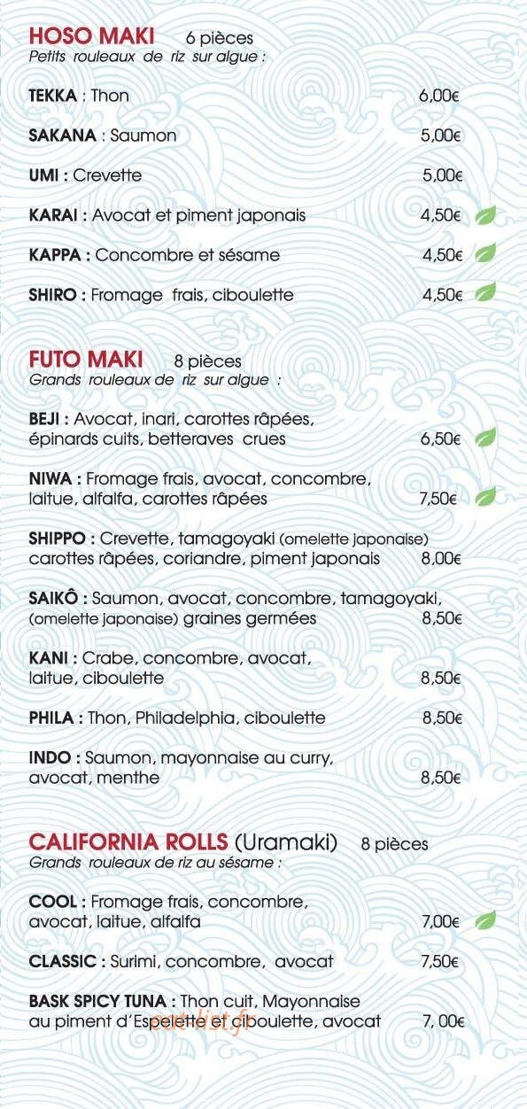 Le Comptoir Japonais — carte page 4