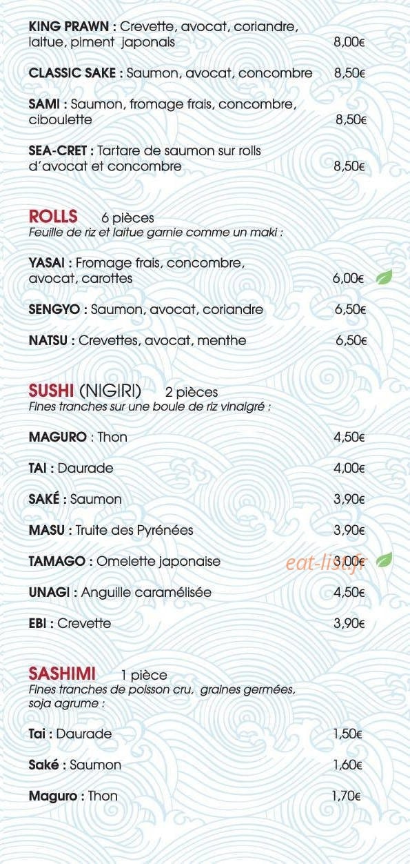 Le Comptoir Japonais — carte page 5