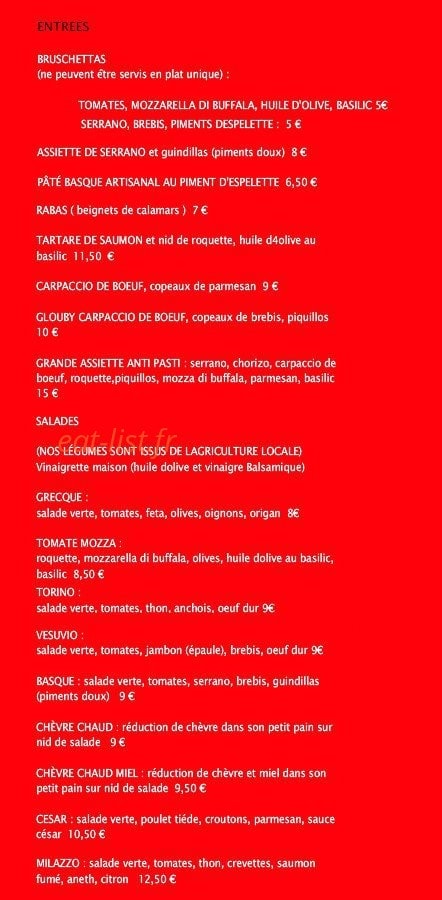 Le Glouby — carte page 1