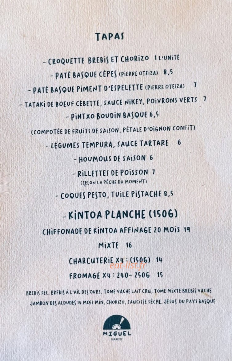 Le Miguel — carte page 1