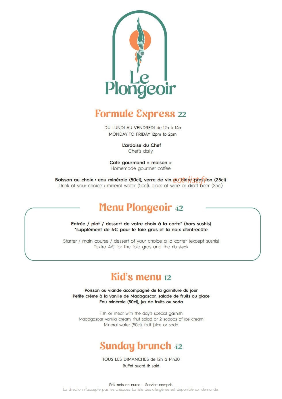 Le Plongeoir — carte page 1