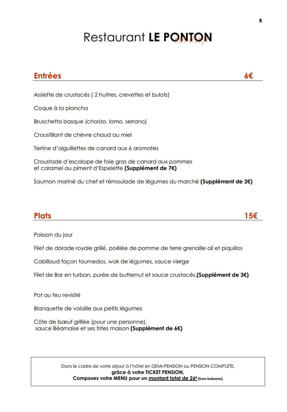 Le Ponton — carte page 1