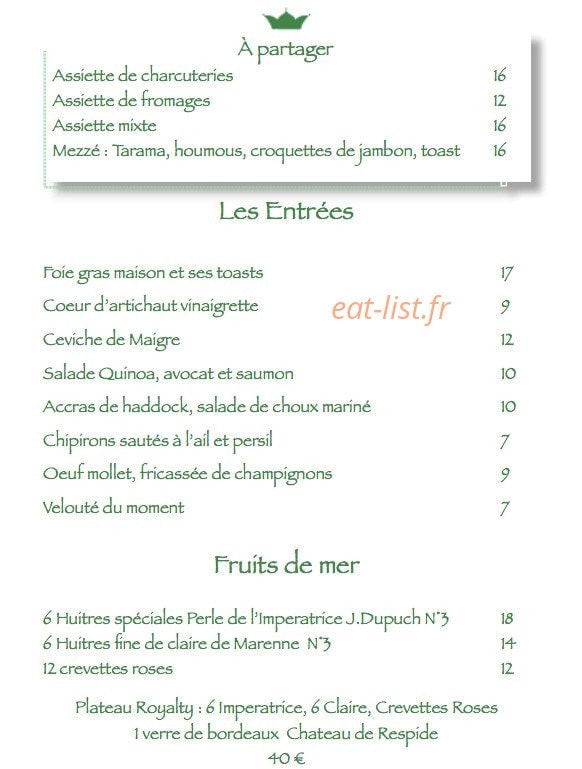 Le Royalty — carte page 2