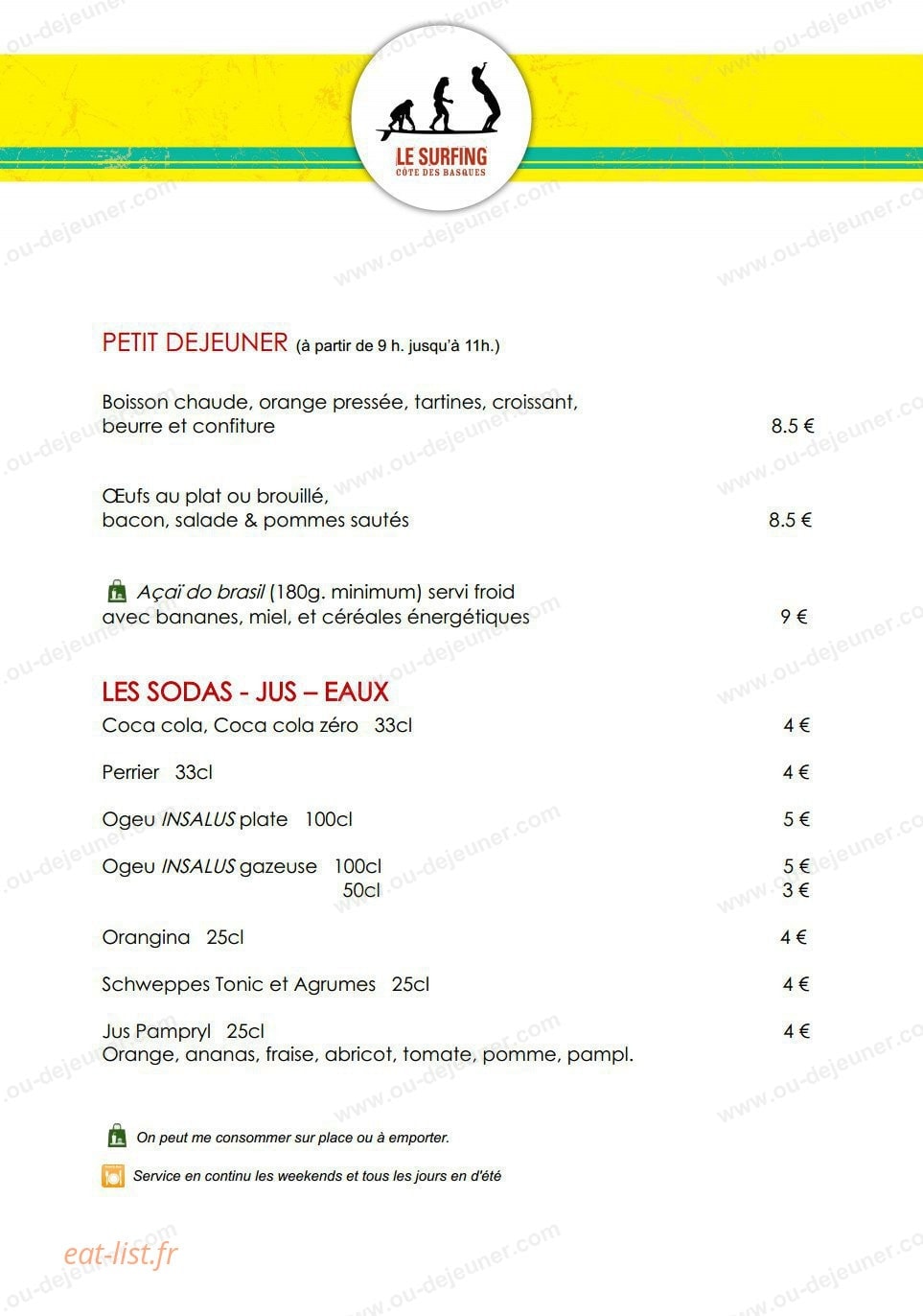 Le Surfing — carte page 1