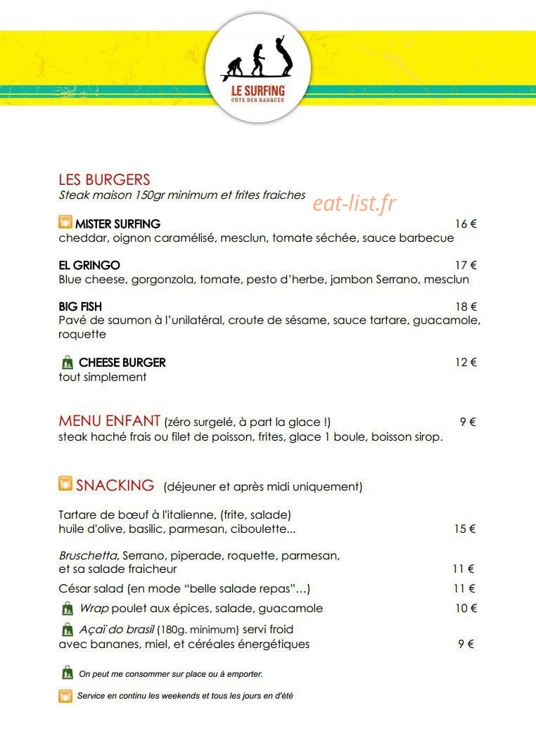 Le Surfing — carte page 5