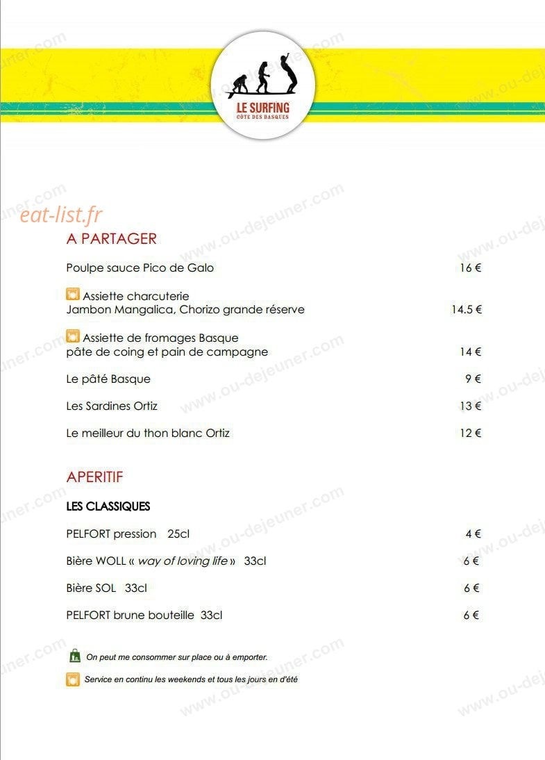 Le Surfing — carte page 7