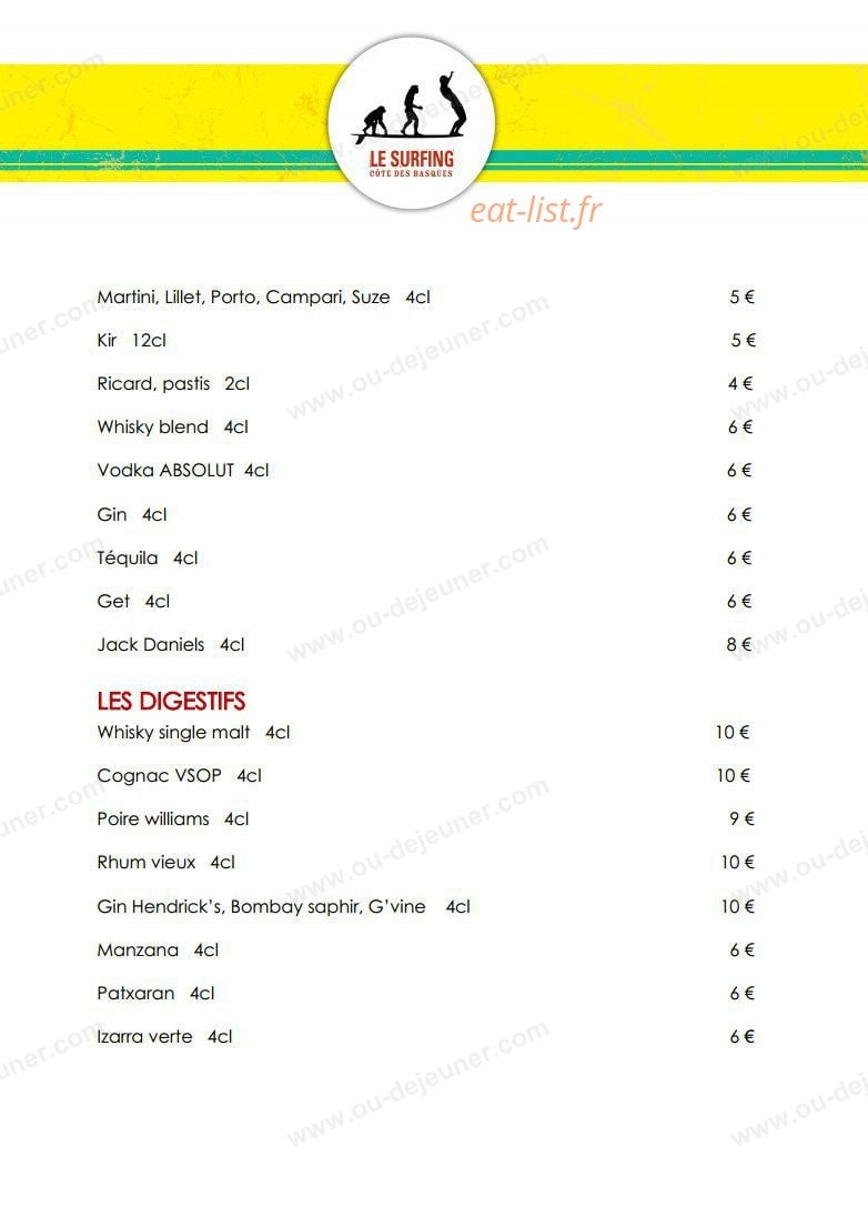 Le Surfing — carte page 8