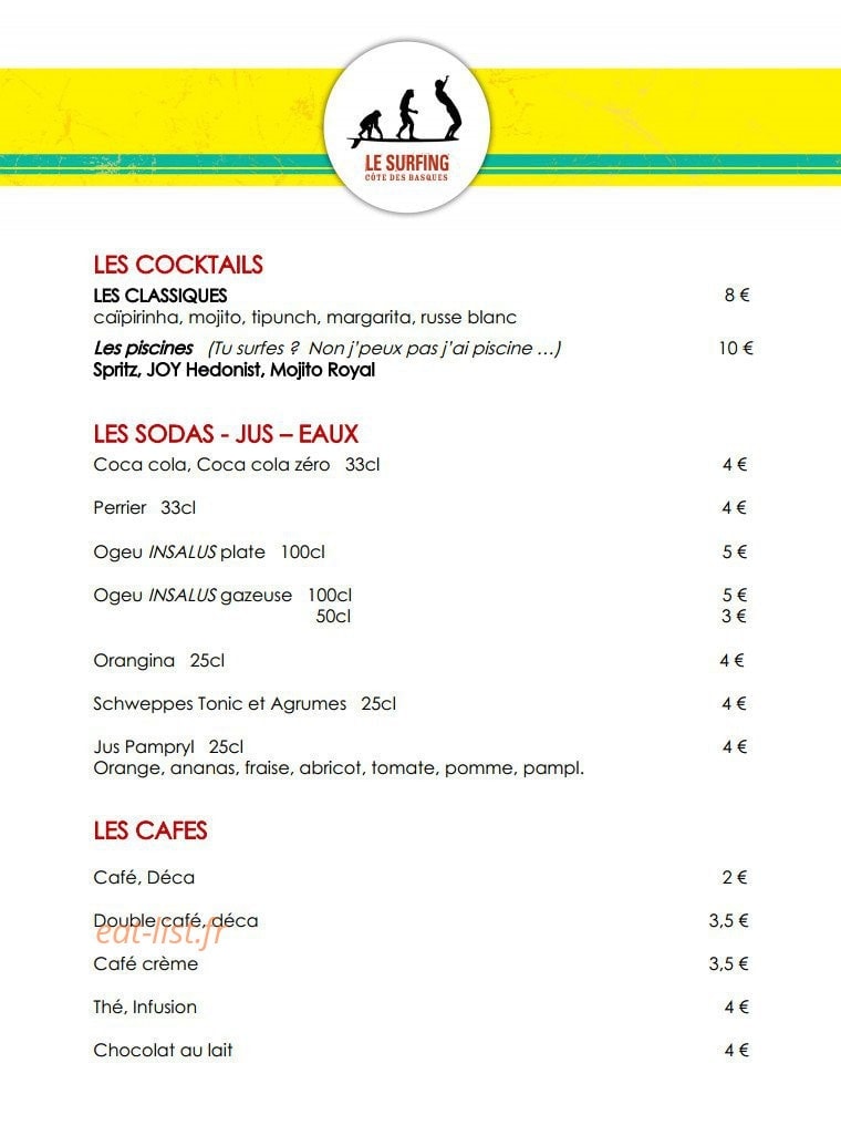 Le Surfing — carte page 9