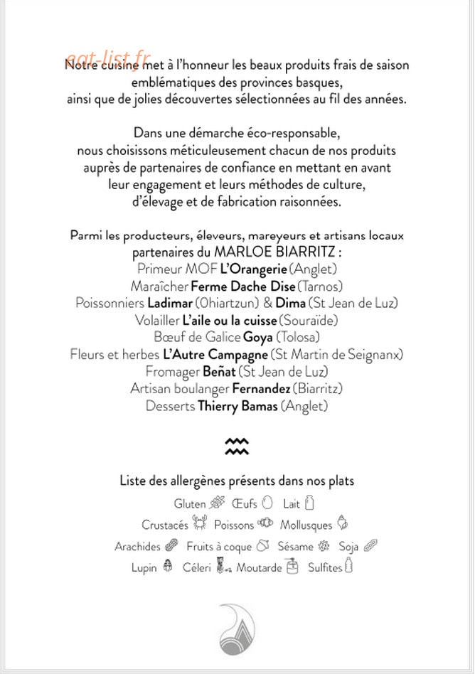 Marloe Biarritz — carte page 8
