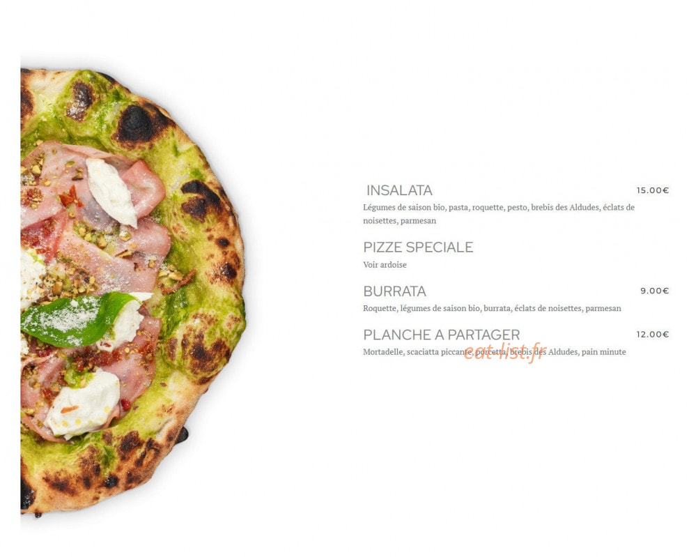 Piuma Pizza — carte page 2