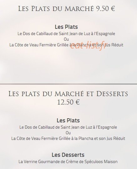 Restaurant La Goulue — carte page 5