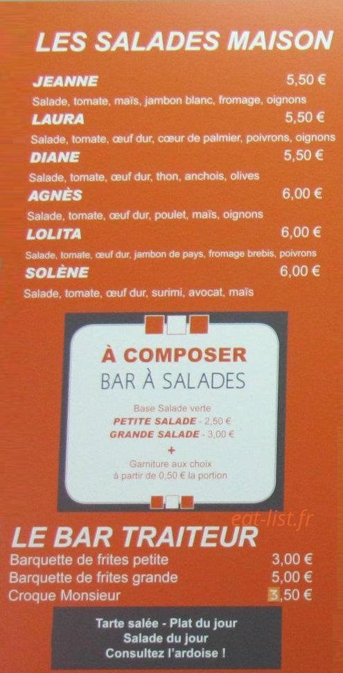 Rôtisserie La Suite — carte page 1