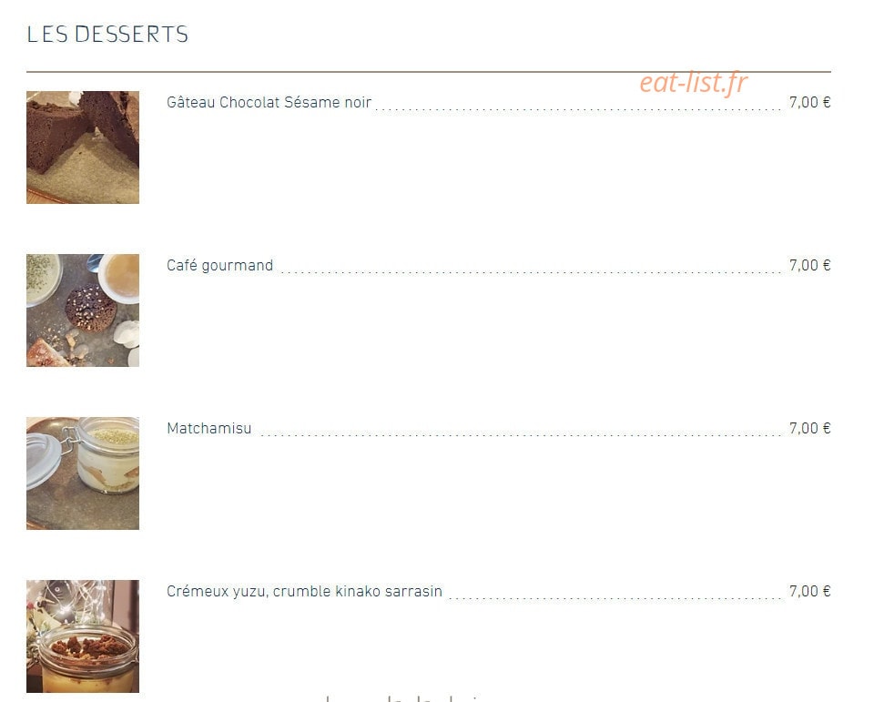Sakae bistrot japonais — carte page 3