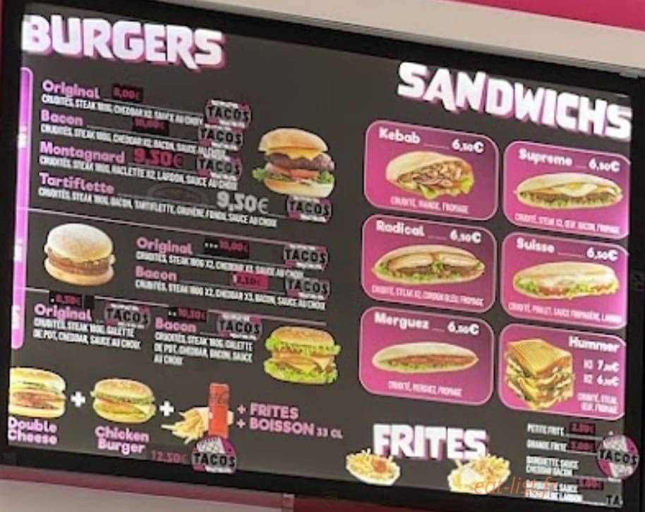 Supreme tacos 64 — carte page 1