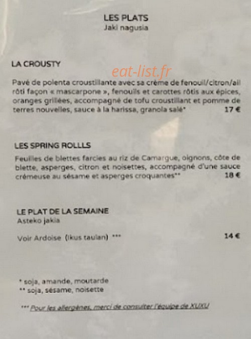 Xuxu — carte page 3