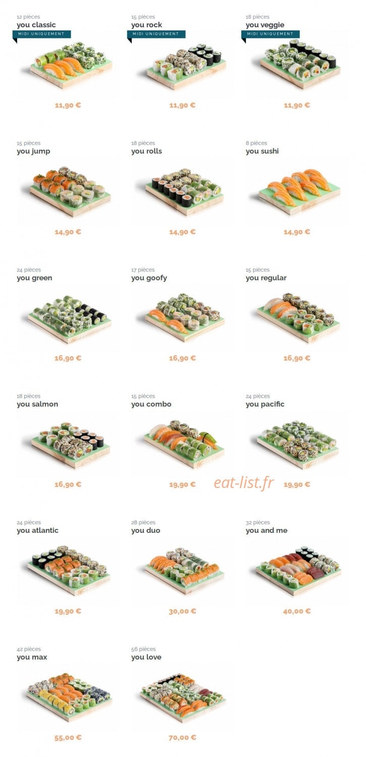 You Sushi — carte page 10