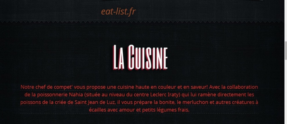Bar Basque Guetary — carte page 2