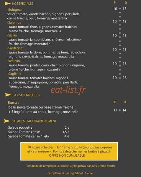 Casa pizza — carte page 2