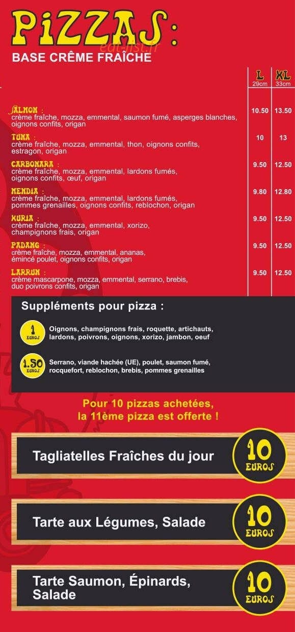 Pizz ' Unai By Punky — carte page 4