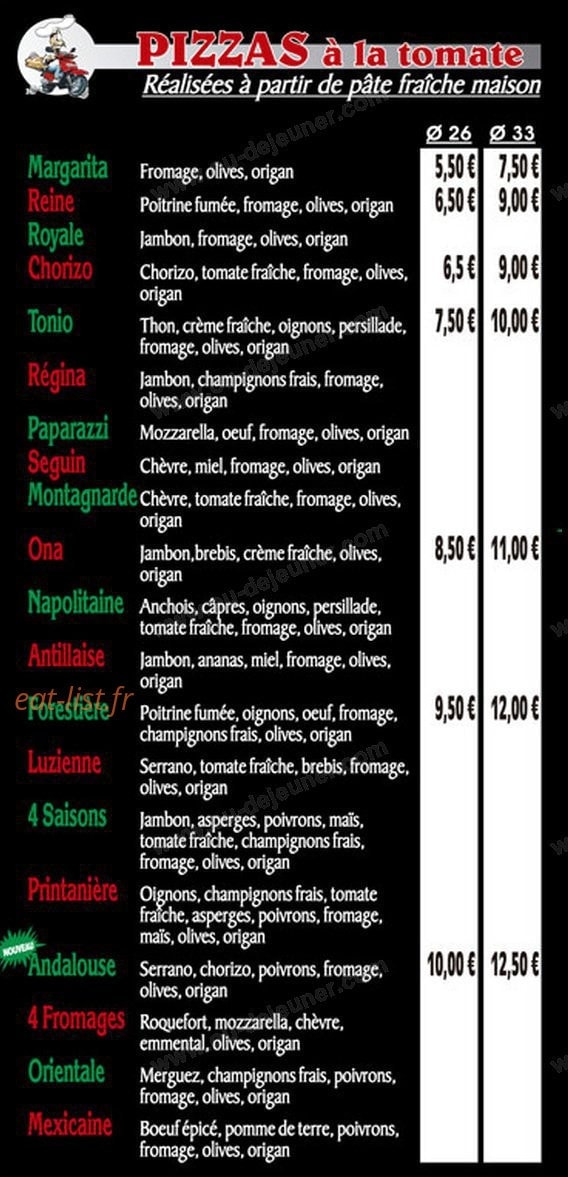 L' uhabia pizza — carte page 4