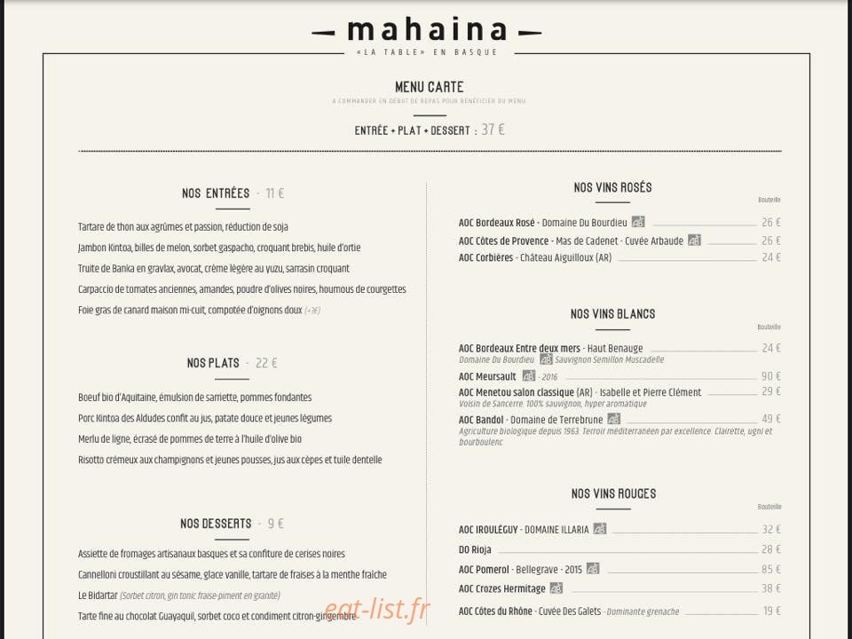 Mahaina — carte page 1