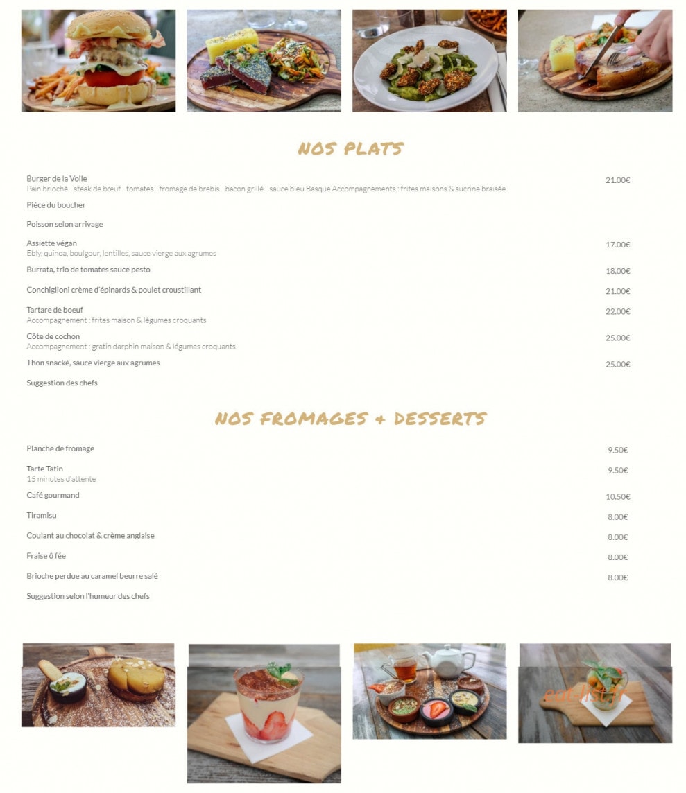 La Voile Blanche — carte page 1