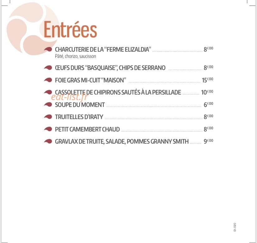 Cafe de la Paix — carte page 2