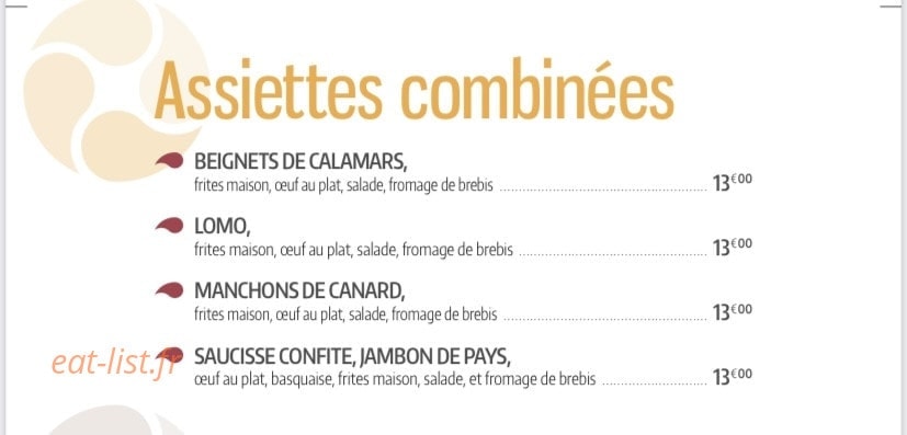 Cafe de la Paix — carte page 6