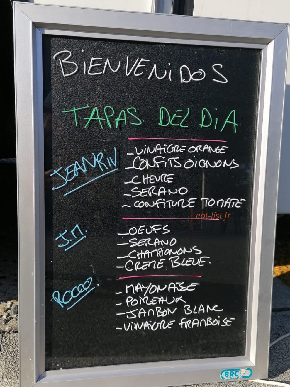 La Cantina Blanca — carte page 1