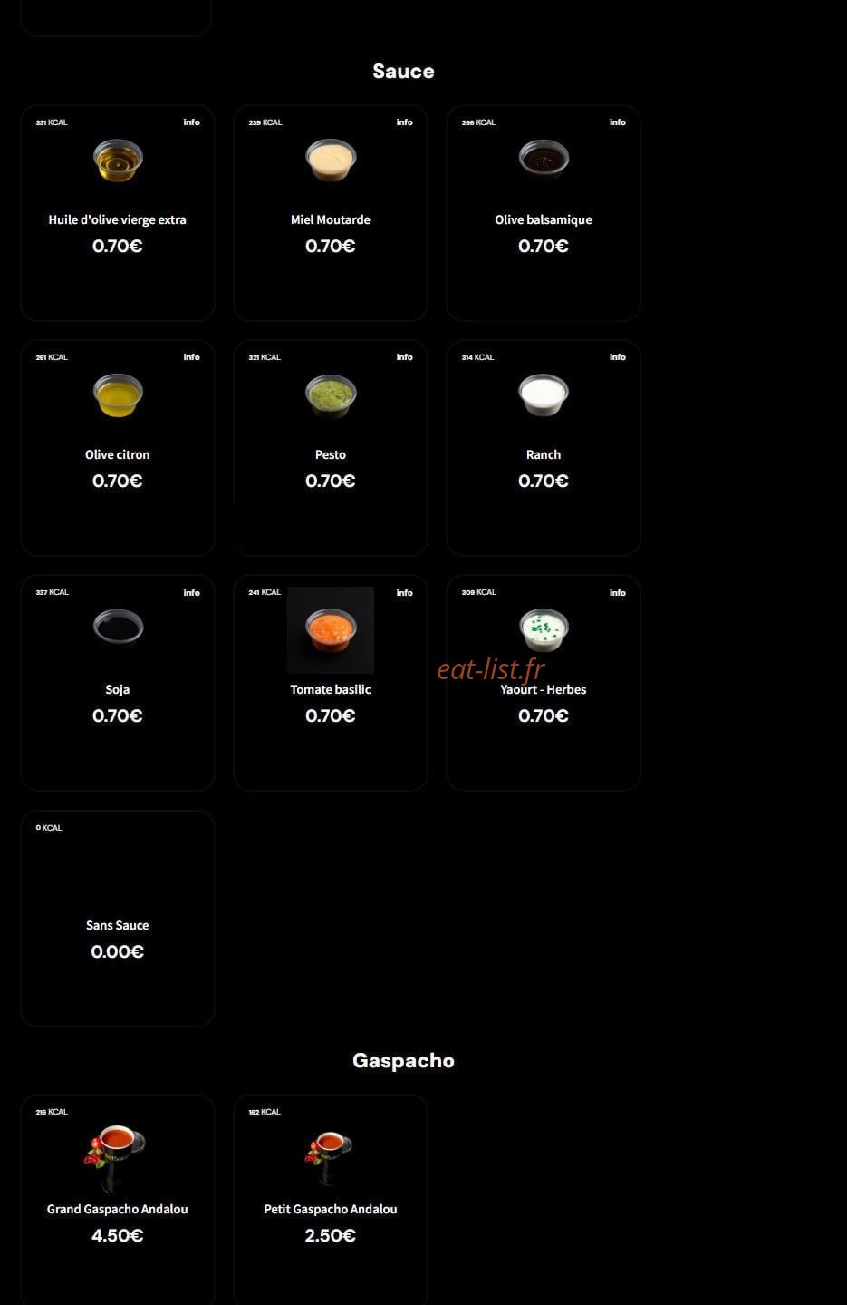 Eat Salad — carte page 2
