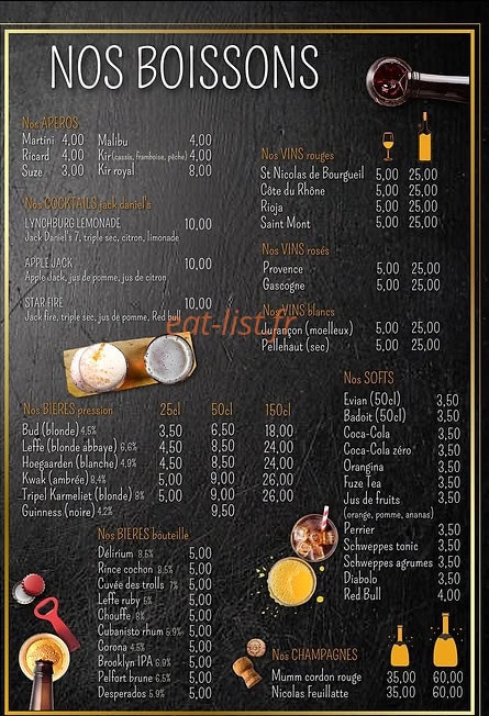 Jam pub — carte page 5