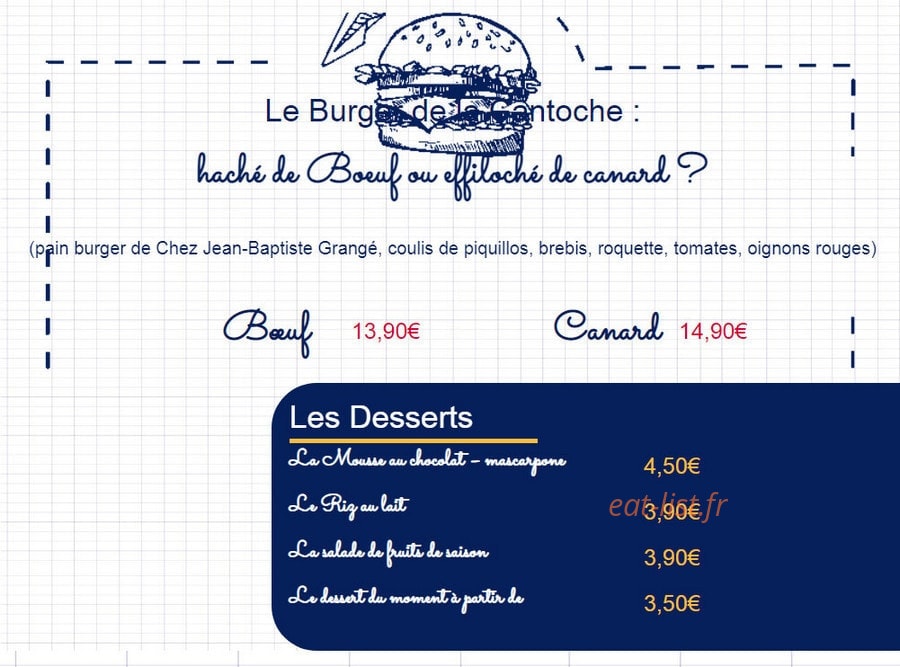 La Cantoche — carte page 3