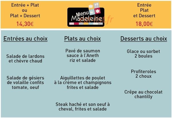 La Madeleine — carte page 1