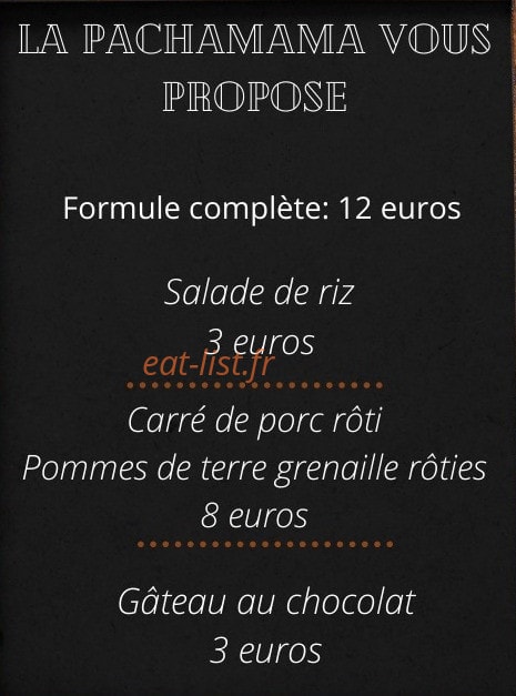 La Pachamama — carte page 1