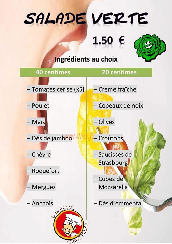 Gibus pizza — carte page 8