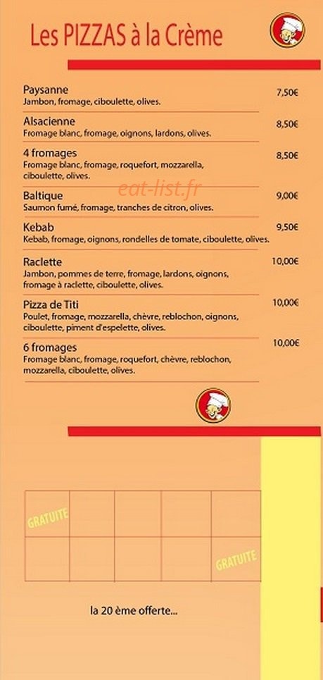 Gibus pizza — carte page 5