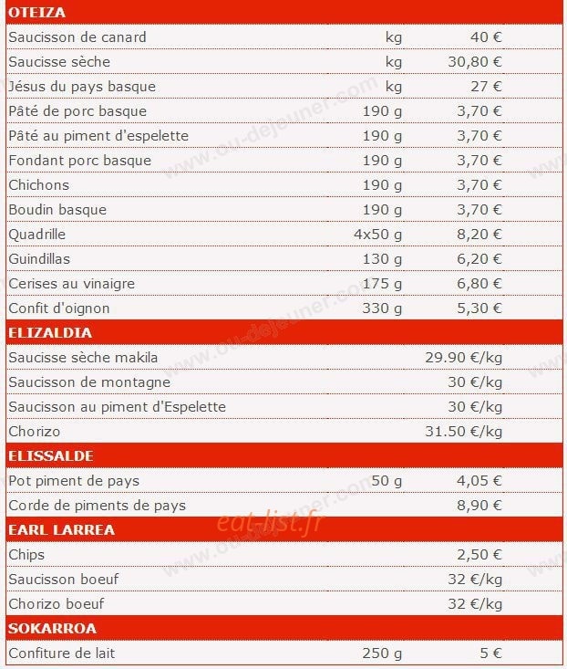 Campagne et Saveurs — carte page 3