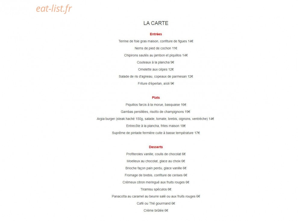Argia — carte page 1