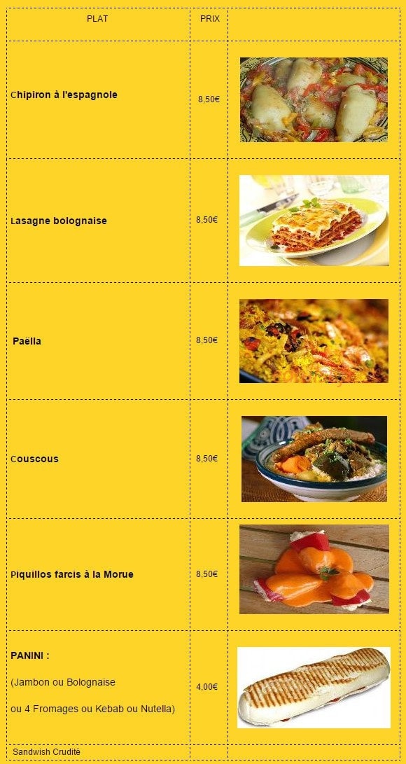 Pizzas Pat — carte page 6