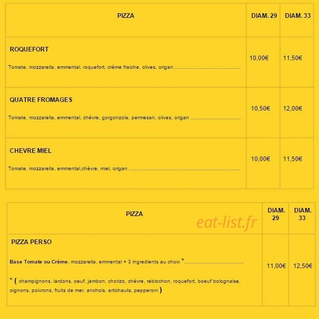 Pizzas Pat — carte page 5