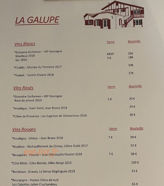 La Galupe — carte page 1