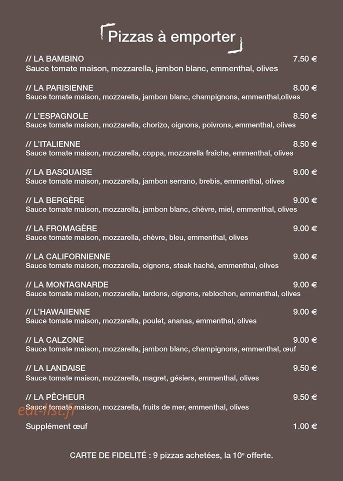 Le Bistrot de Manu — carte page 2