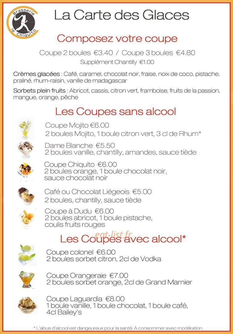 Brasserie le Chiquito — carte page 4