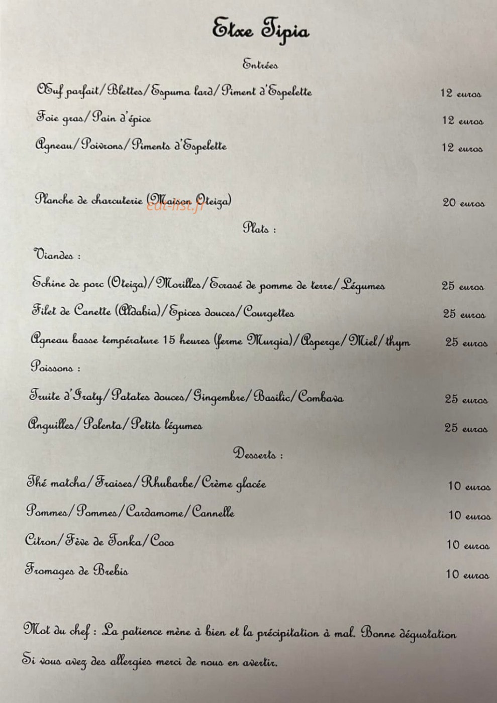 Etxe Tipia — carte page 1
