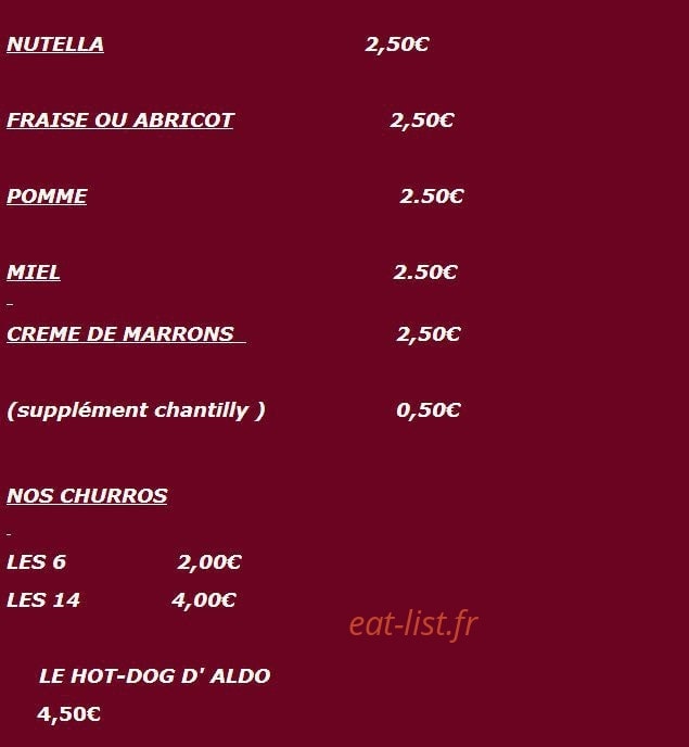 Chez Aldo — carte page 6